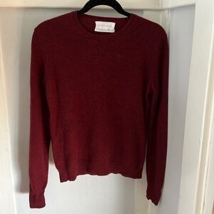 Everlane cashmere burgundy crew neck sweater